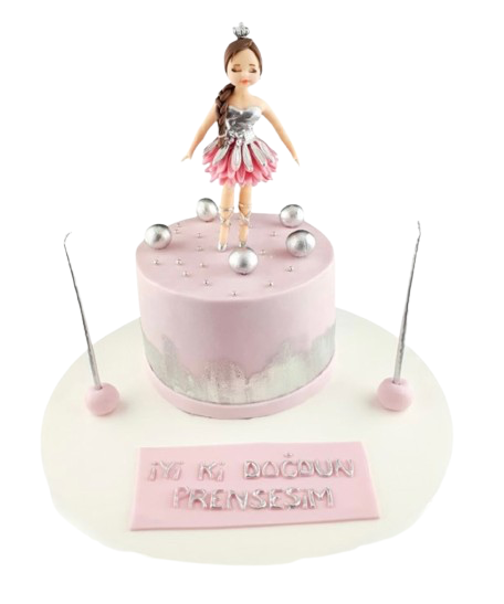 Figürlü Balerin Kız Doğum Günü Pastası