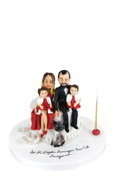 Aile Figürlemeli Butik Pasta