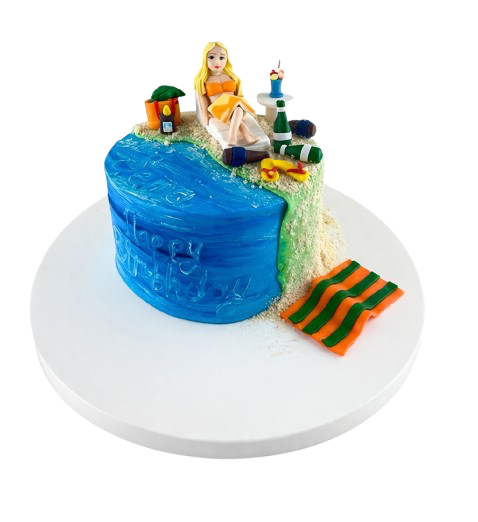 Plaj Temalı Doğum Günü Pastası