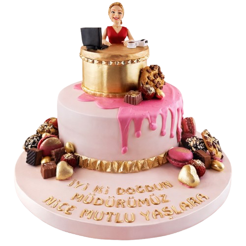 Figürlü Muhasebe Müdürü Butik Pasta