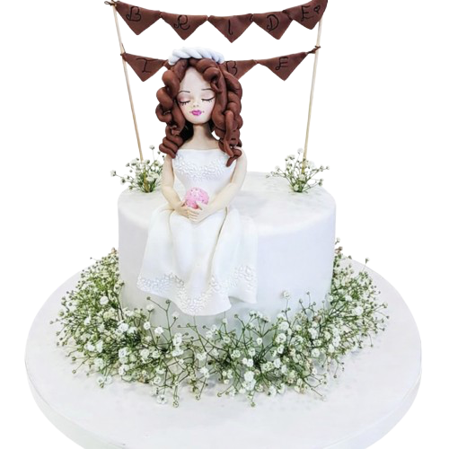 Gelinlikli Kız Söz Nişan Pastası