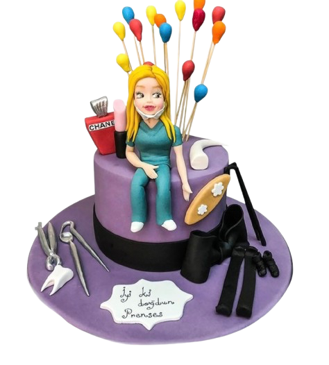 Kadın Diş Doktoru Doğum Günü Pastası