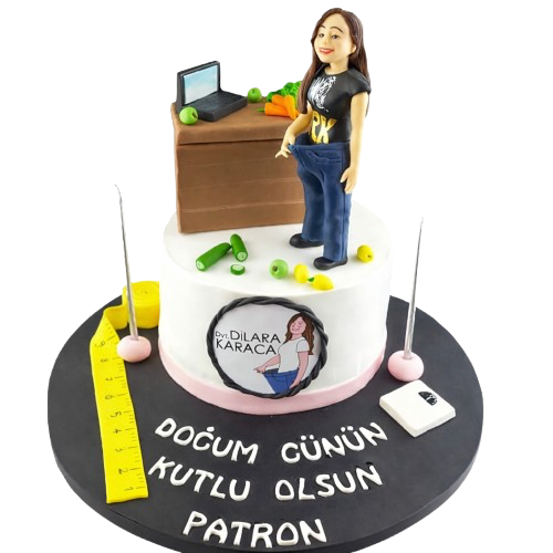 Diyetisyen Temalı Butik Pasta