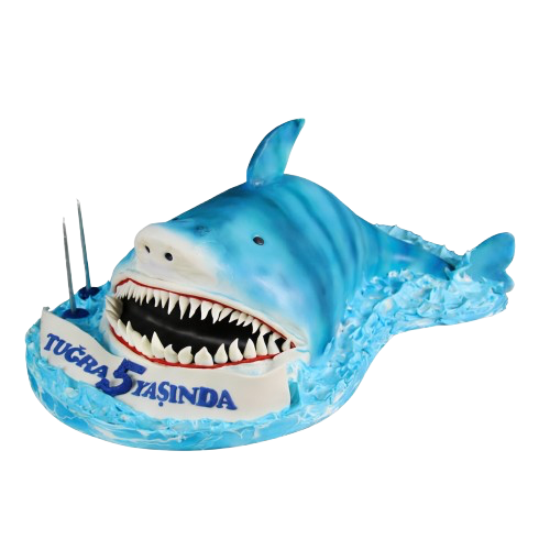 Köpek Balığı Konsept Doğum Günü Pastası