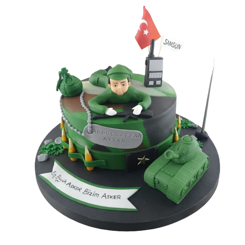 Figürlü Asker Butik Pasta