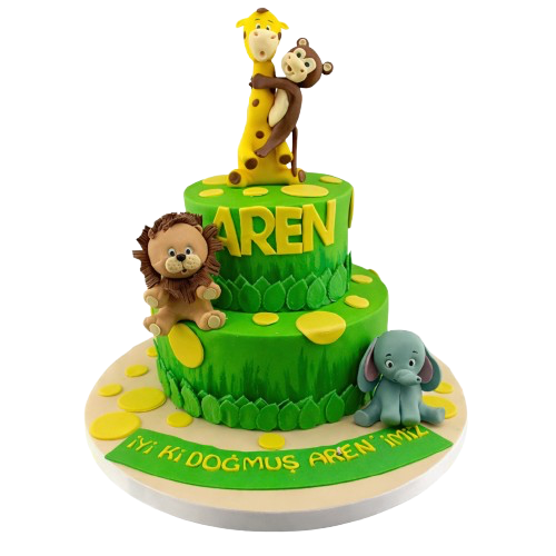 Sevimli Hayvanlar Doğum Günü Pastası