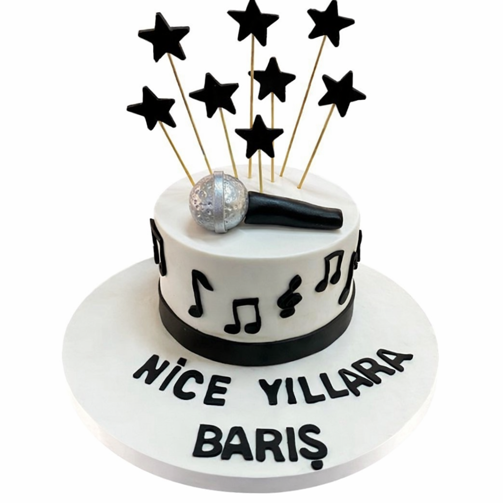 Çerçeveli Şarkıcı Doğum Günü Pastası