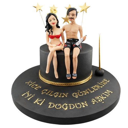 Figürlü Yaz Temalı Butik Pasta