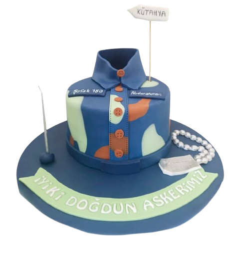 Asker Temalı Doğum Günü Pastası