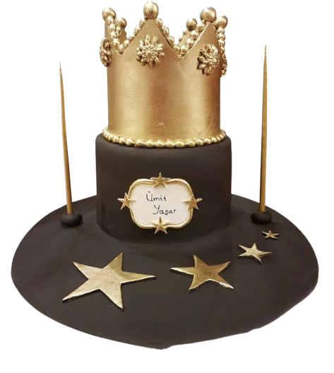 Altın Taçlı Doğum Günü Pastası
