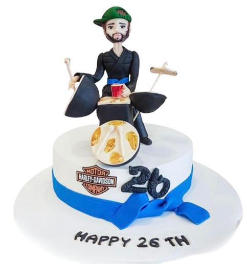 Bongo Baterili Doğum Günü Pastası