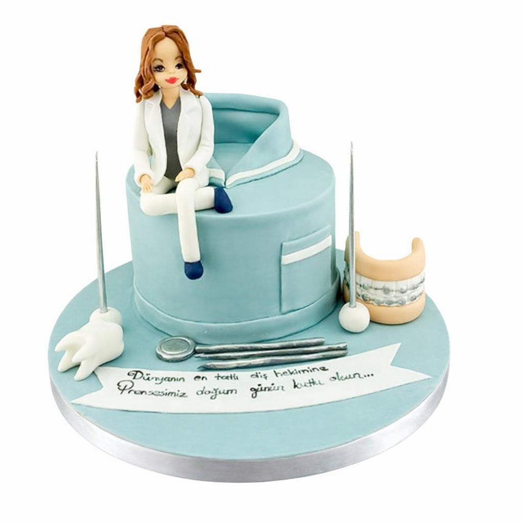 Figürlü Diş Hekimi Butik Pasta
