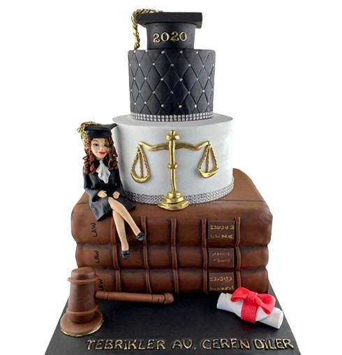 Figürlü Yeni Mezun Avukat Pastası