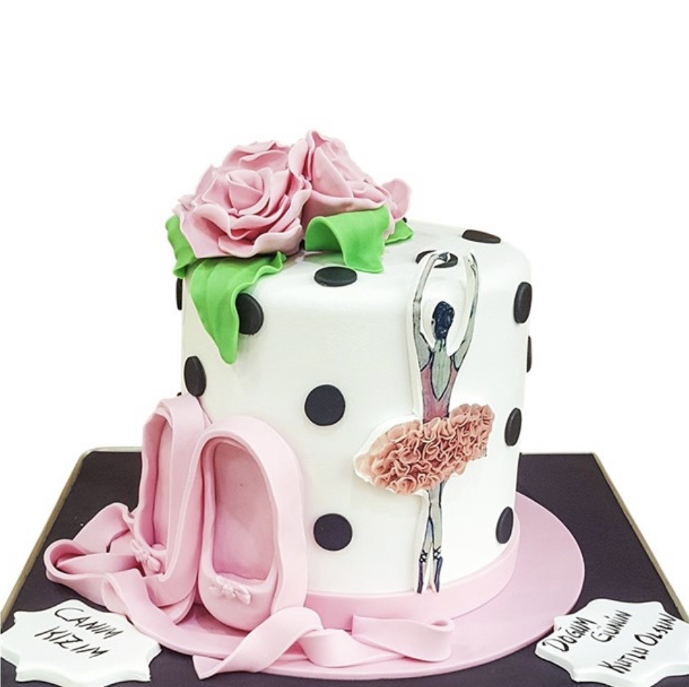 Özel Balerin Doğum Günü Pastası