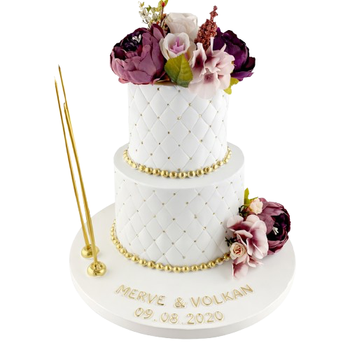 Renkli Güller Söz Nişan Pastası