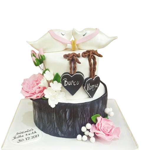 Çifte Kumrular Söz Nişan Pastası