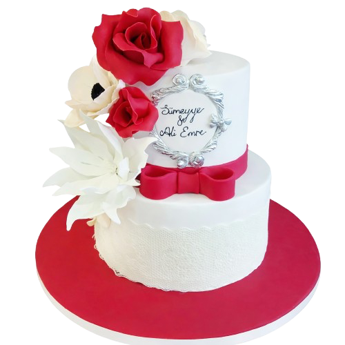 Dantelli Nişan Pastası