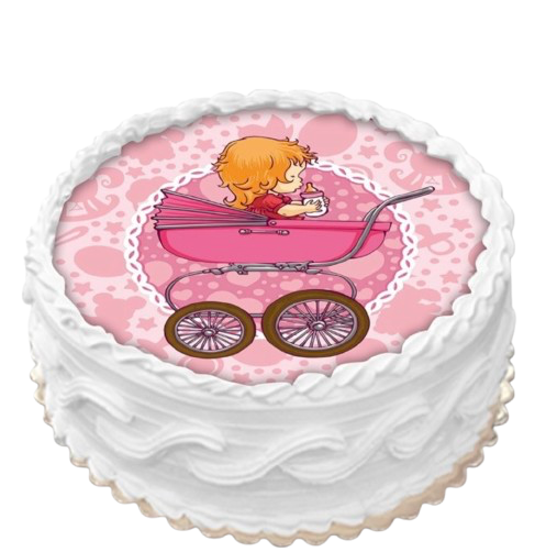 Kız Bebek Resimli Pasta